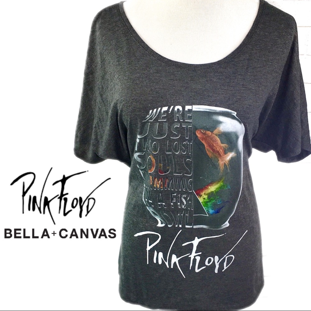 Pink Floyd Bella Canvas Large Gray Concert T-Shirt - Picture 1 of 8